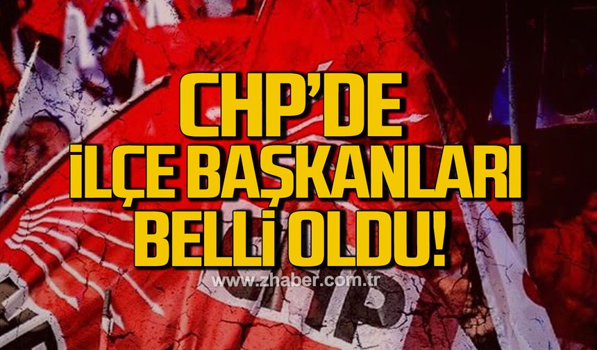 CHP'de İlçe Başkanları belli oldu