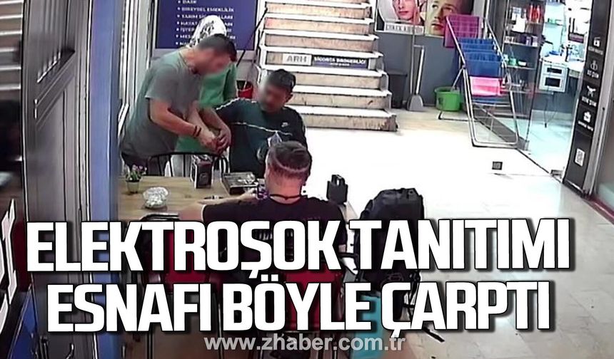 Kdz. Ereğli'de elektroşok tanıtımı esnafı şok etti.