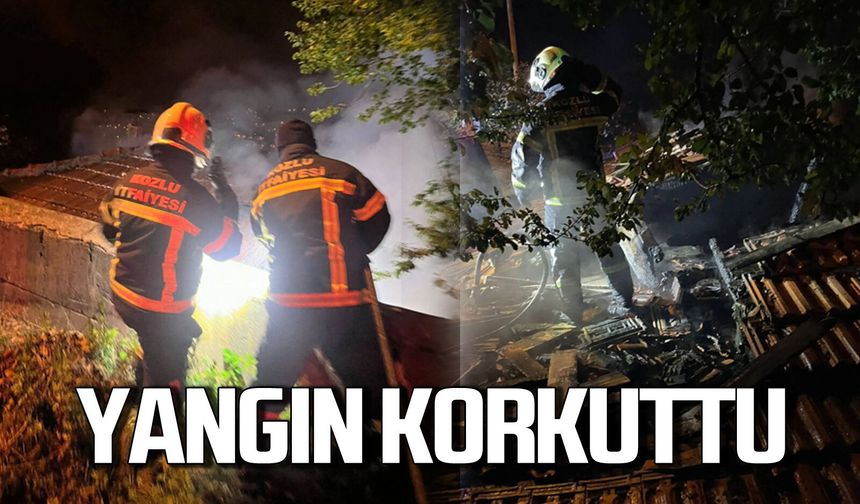 Kozlu’da yangın panik yaşattı: İtfaiye müdahale etti