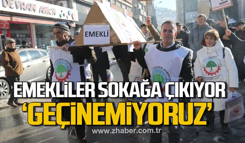 Emekliler Zonguldak'ta sokağa çıkıyor. 'Geçinemiyoruz'