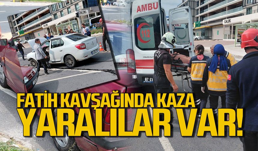 Kozlu Fatih Sitesi kavşağında kaza... Yaralılar var