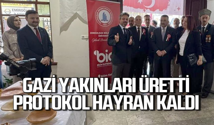 Gazi yakınları üretti, protokol hayran kaldı
