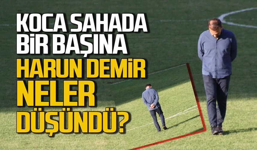 Koca sahada bir başına... Harun Demir neler düşündü?