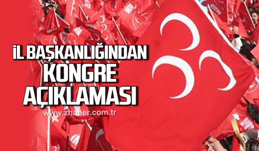 MHP Zonguldak İl Kongresi 12 Eylül’de