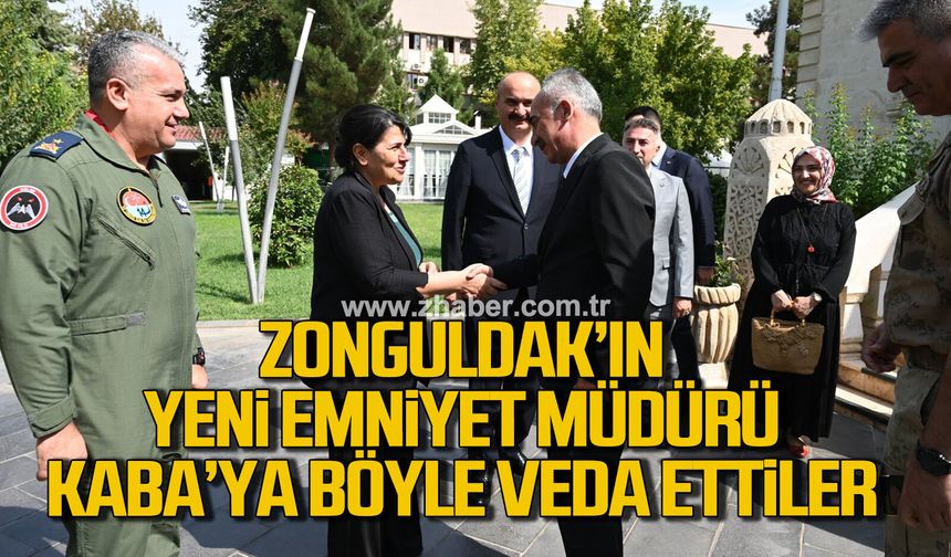 Zonguldak'ın yeni Emniyet Müdürü İbrahim Kaba'ya böyle veda ettiler