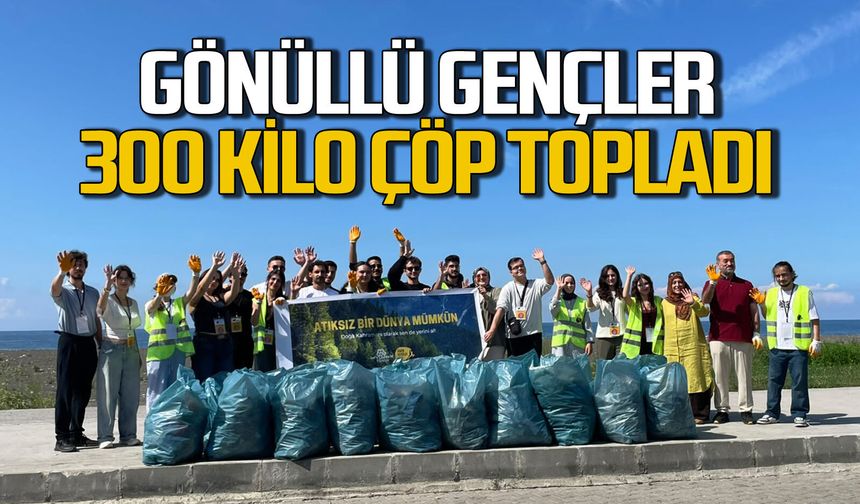 Dünya Temizlik Günü’nde Kozlu Sahili’nde 300 kilo çöp topladılar