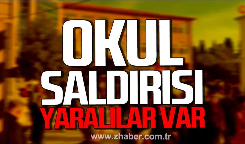 Manisa'da okul saldırısı. Yaralılar var.