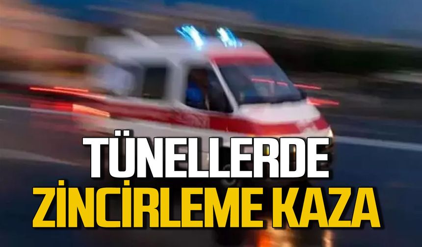 Zonguldak'ta tünellerde zincirleme kaza: 3 araç kazaya karıştı