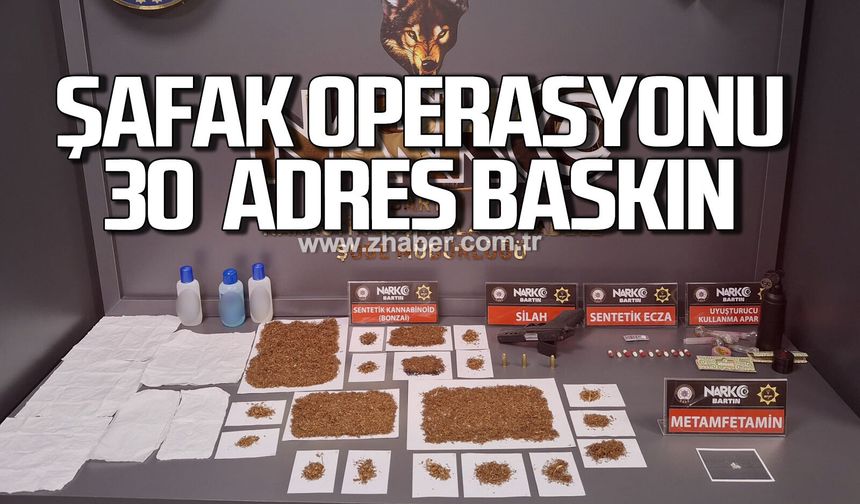 Bartın’da Eş Zamanlı Operasyon! 30 Adrese Baskın