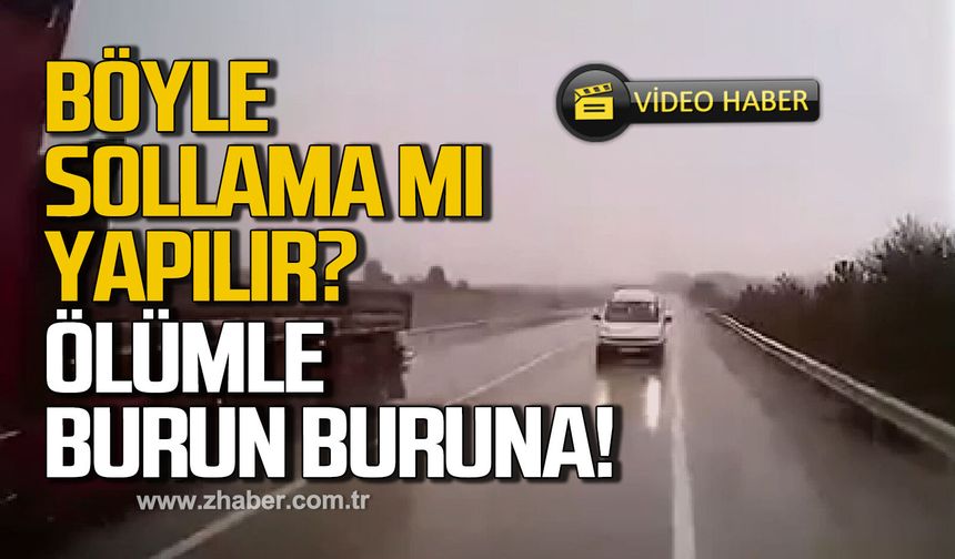 Böyle sollama mı olur? Karabük'te hatalı sollama faciaya neden oluyordu