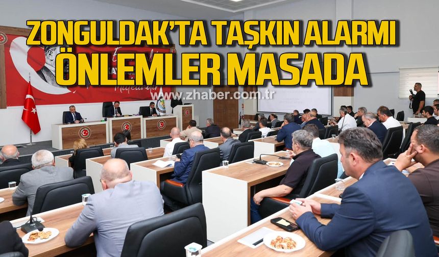 Vali Hacıbektaşoğlu başkanlığında taşkın önlemleri görüşüldü