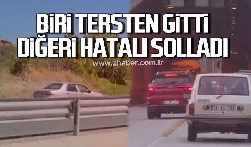Biri tersten gitti, diğeri hatalı sollama yaptı