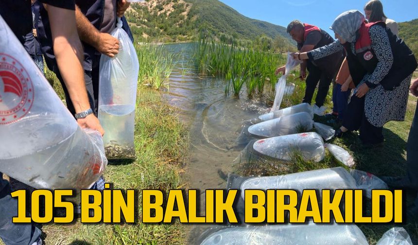 Göletlere 105 bin yavru balık bırakıldı