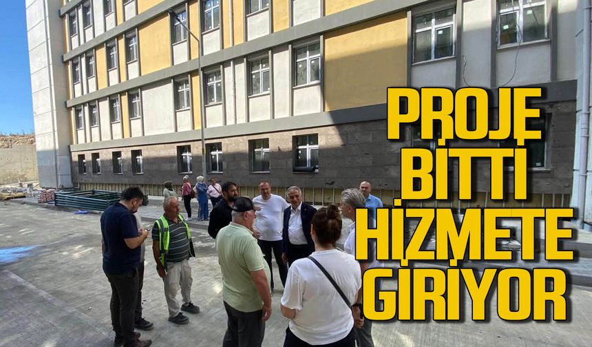 Proje tamamlandı hizmete açılıyor