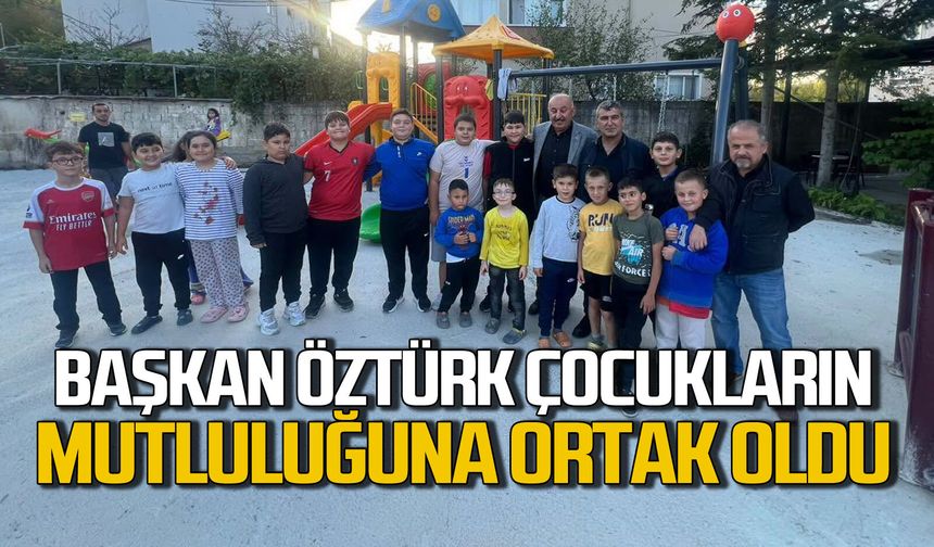 Vedat Öztürk çocukların sevincine ortak oldu