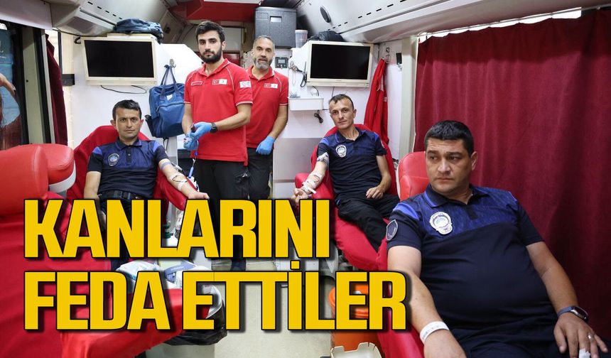 Zabıta kanını feda etti: Özel günlerinde anlamlı kampanyayı desteklediler