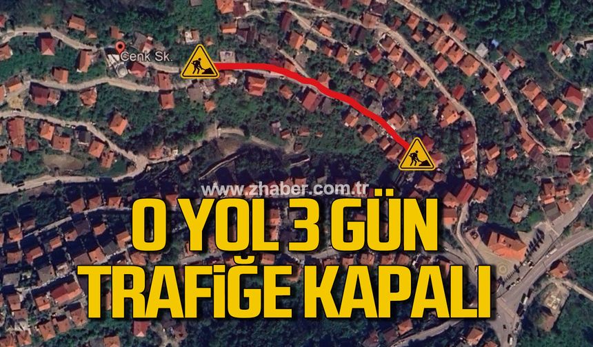 Kilimli'de o yol 3 gün trafiğe kapalı