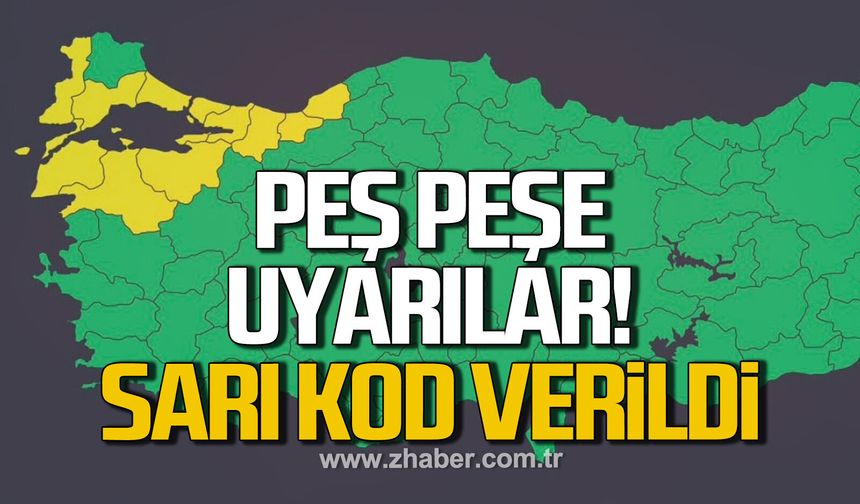 Zonguldak’ta sarı kod alarmı! AFAD da uyardı