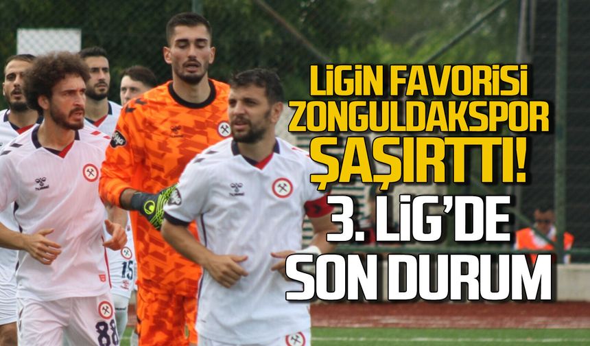 Favori olan Zonguldakspor şaşkınlık yarattı…Ligde son durum!