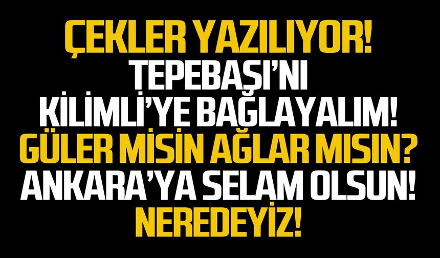 Çekler yazılıyor!