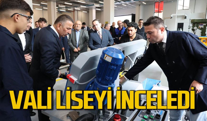 Vali Kilimli Eren Enerji Mesleki ve TAL’de öğrencilerle buluştu incelemeler yaptı