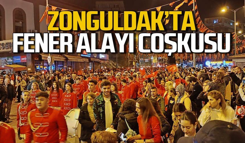 Zonguldak’ta Fener Alayı ve Cumhuriyet yürüyüşünde büyük coşku