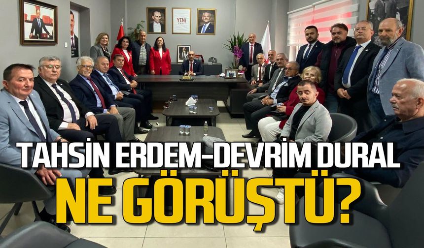 Tahsin Erdem ve Devrim Dural parti binasında buluştu