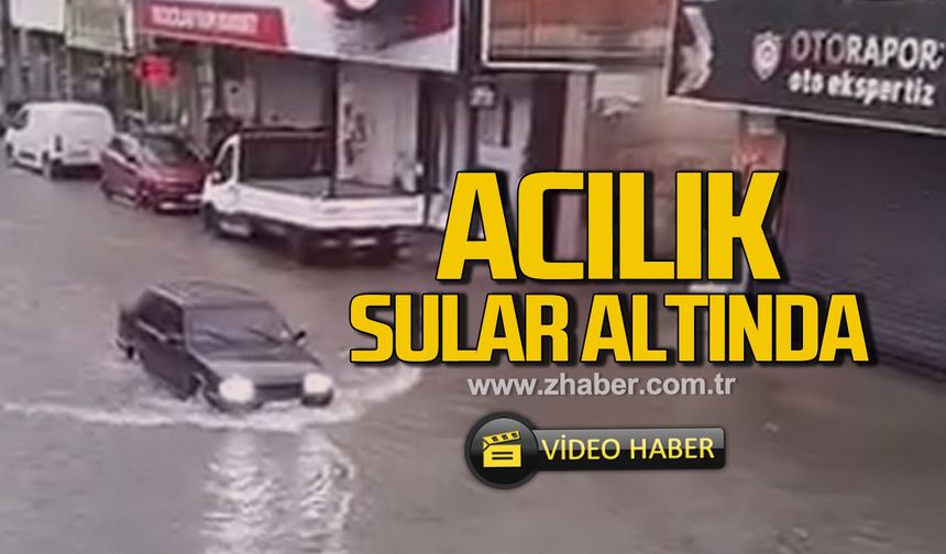 Acılık’ta iş yerlerini su bastı! Esnaf kendi imkânlarıyla mücadele etti
