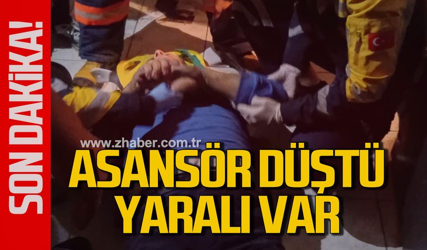 Asansör 3 kat aşağıya düştü: 1 yaralı