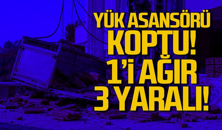 Çatalağzı’nda yük asansörü halatı koptu 1’i ağır 3 yaralı
