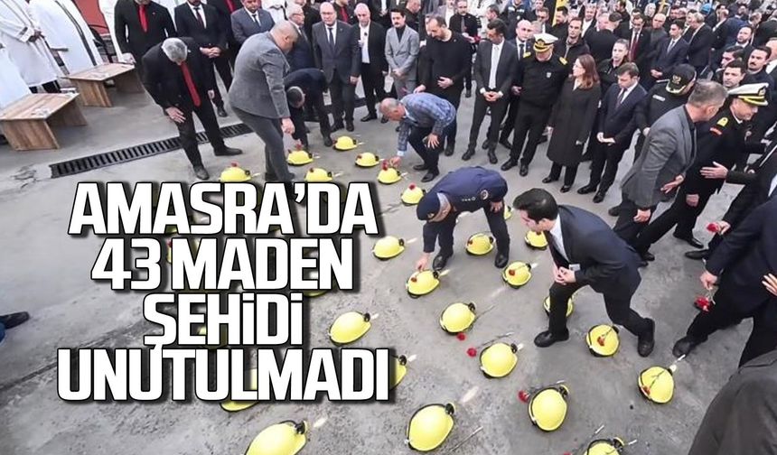 Amasra'da 43 maden şehidi unutulmadı