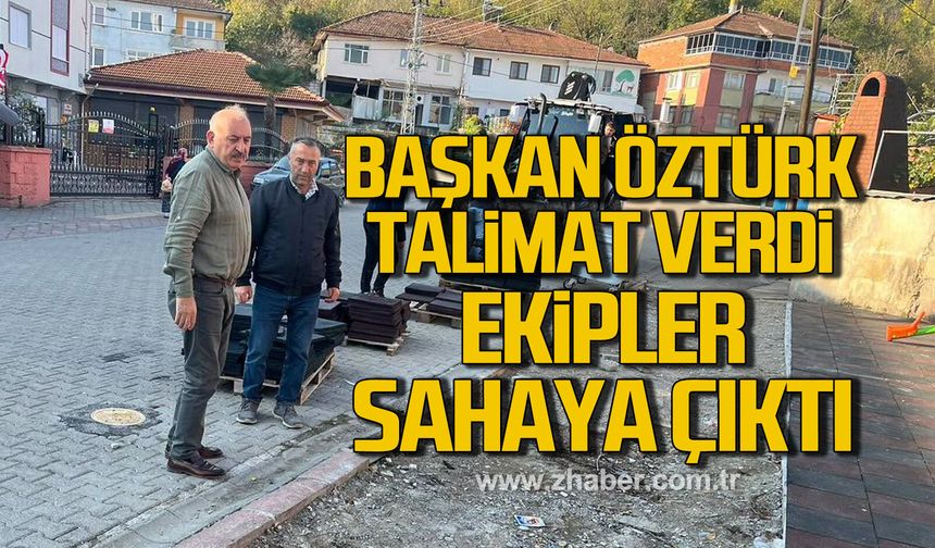 Başkan Vedat Öztürk talimat verdi! Ekipler sahaya çıktı