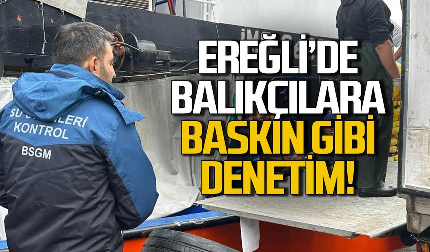 Ereğli'de balıkçılara baskın gibi denetim