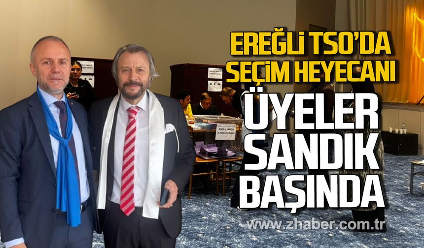 Kdz. Ereğli TSO'da seçim heyecanı. Üyeler sandık başında.