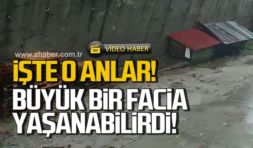 Zonguldak'ta korkutan görüntüler! Heyelan anı kamerada!