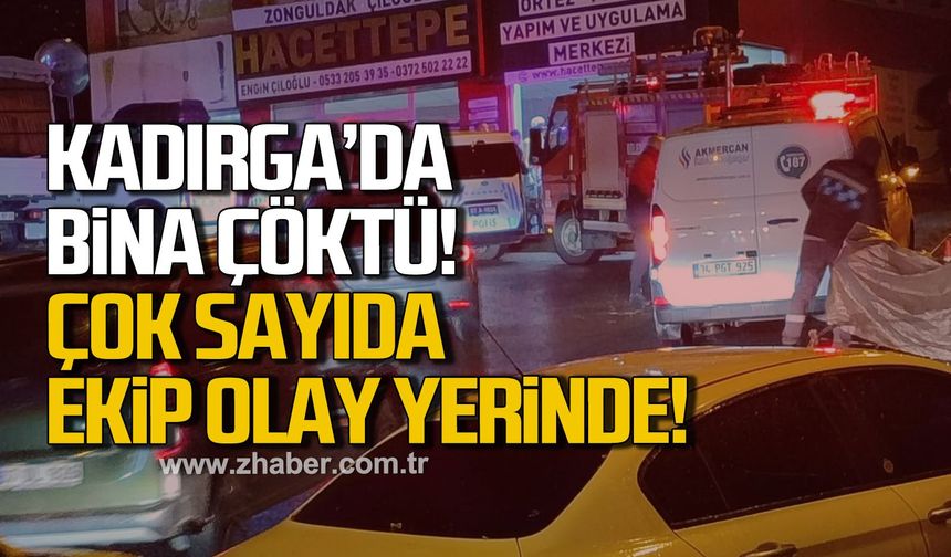 Kadırga'da metruk binanın ön cephesi çöktü!