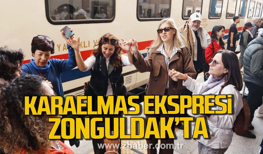 Karaelmas Ekspresi Zonguldak'ta. Madencilerden coşkulu karşılama.