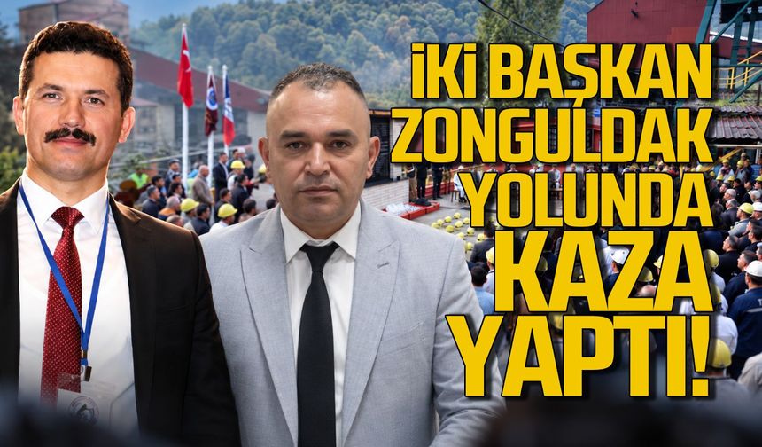 İki başkan Zonguldak yolunda kaza geçirdi
