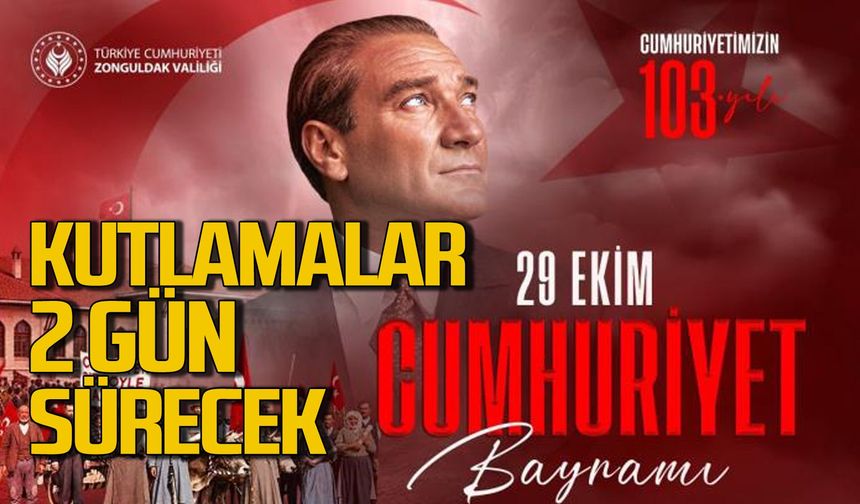 Zonguldak’ta Cumhuriyet Bayramı kutlamaları iki gün sürecek