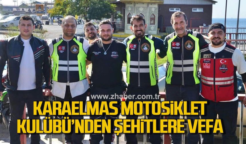 Karaelmas Motosiklet Kulübü’nden şehitlere ve motosikletçilere vefa