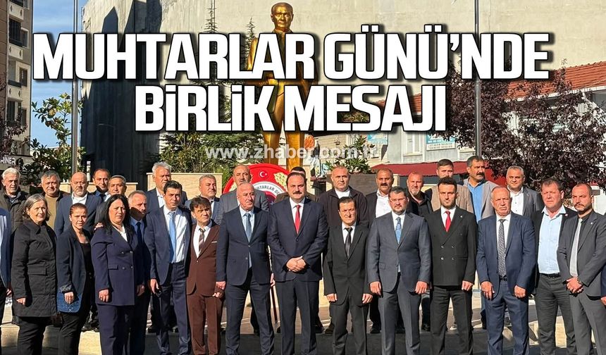 Muhtarlar Günü’nde Kozlu’da birlik mesajı