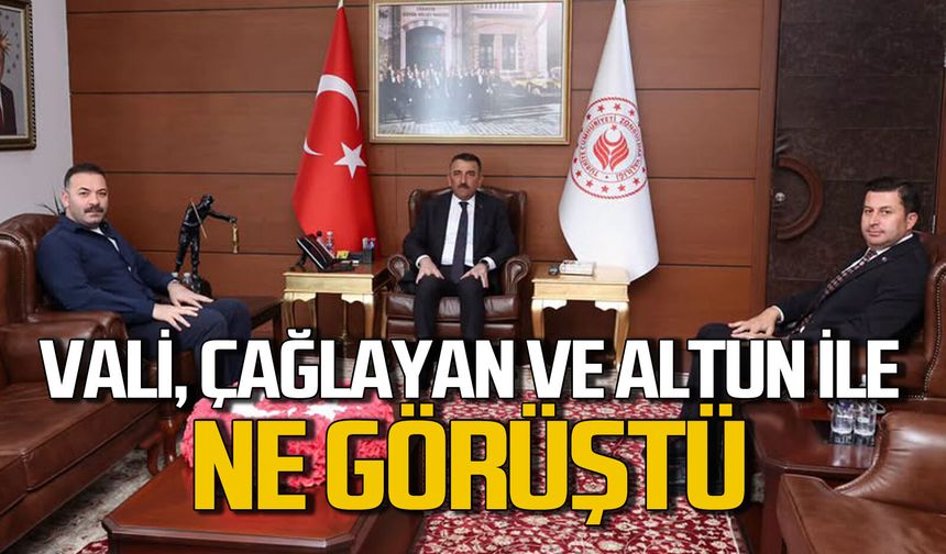 Vali Osman Hacıbektaşoğlu Çağlayan ve Altun’u kabul etti