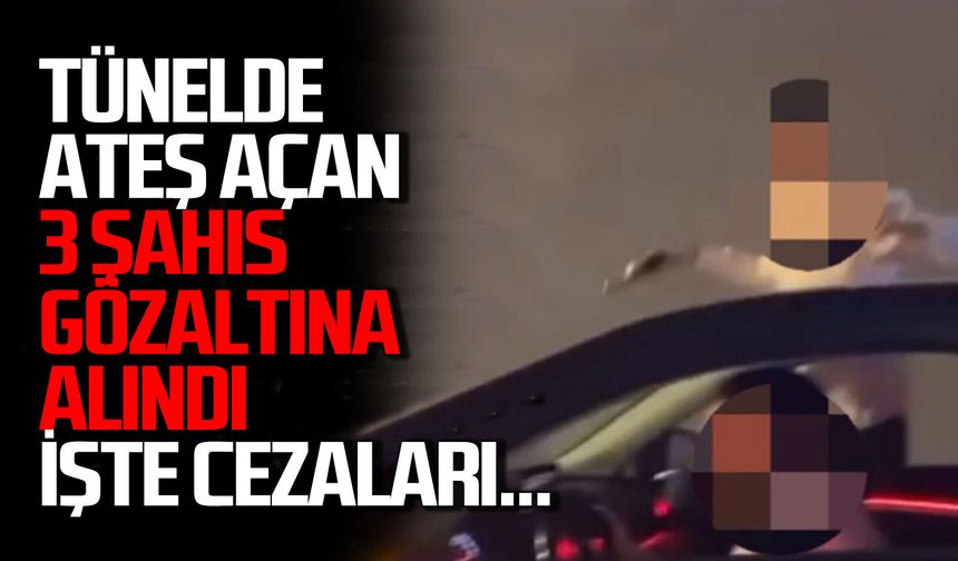 Zonguldak'ta tünelde ateş açan 3 şahıs yakalanarak gözaltına alındı