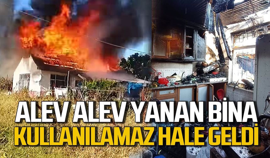 Yangın büyük panik yaşattı: Bina kullanılamaz hale geldi