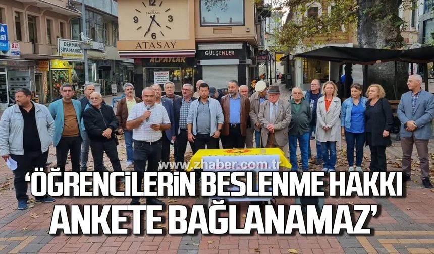 Eğitim Sen: Beslenme hakkı ankete bağlanamaz