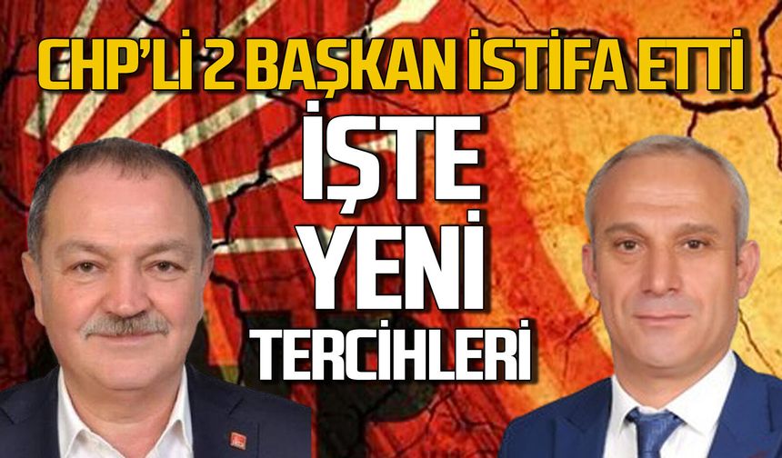 Zonguldak’ta CHP’li 2 belediye başkanı partiden ayrıldı