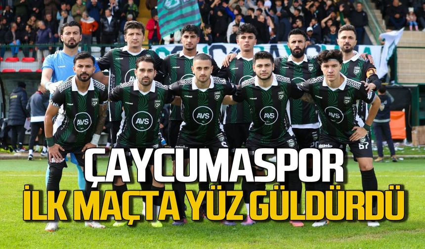 Çaycumaspor ilk maçta gövde gösterisi yaptı: 2-1