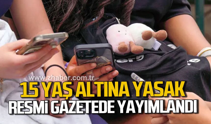 15 yaş altına sosyal medya yasağı. Resmi Gazete'de yayımlandı.