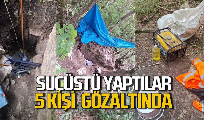 Suç üstü yakalandılar: 5 kişi gözaltına alındı