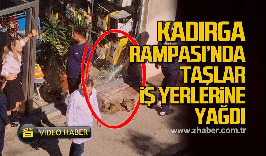 Kadırga rampası'nda iş yerlerine taş yağdı